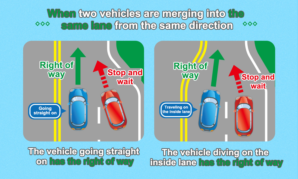 02_When two vehicles are merging into the same lane from the same direction