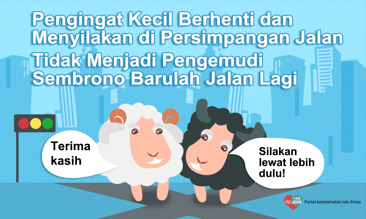 01_Pengingat Kecil Berhenti dan Menyilakan di Persimpangan Jalan..