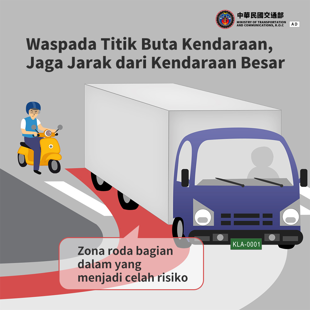 Waspada Titik Buta Kendaraan, Jaga Jarak dari Kendaraan Besar
