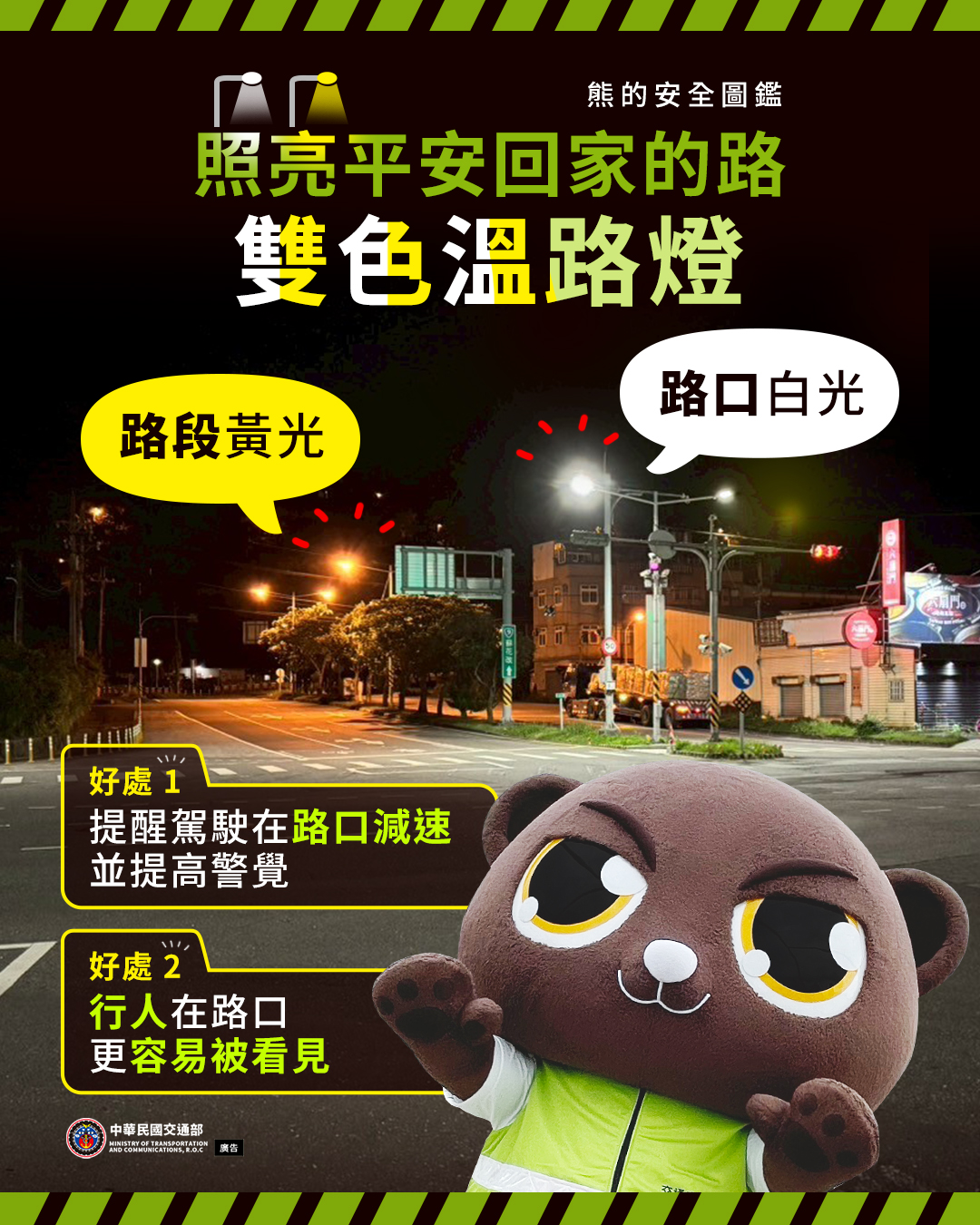 熊的安全圖鑑-雙色溫路燈