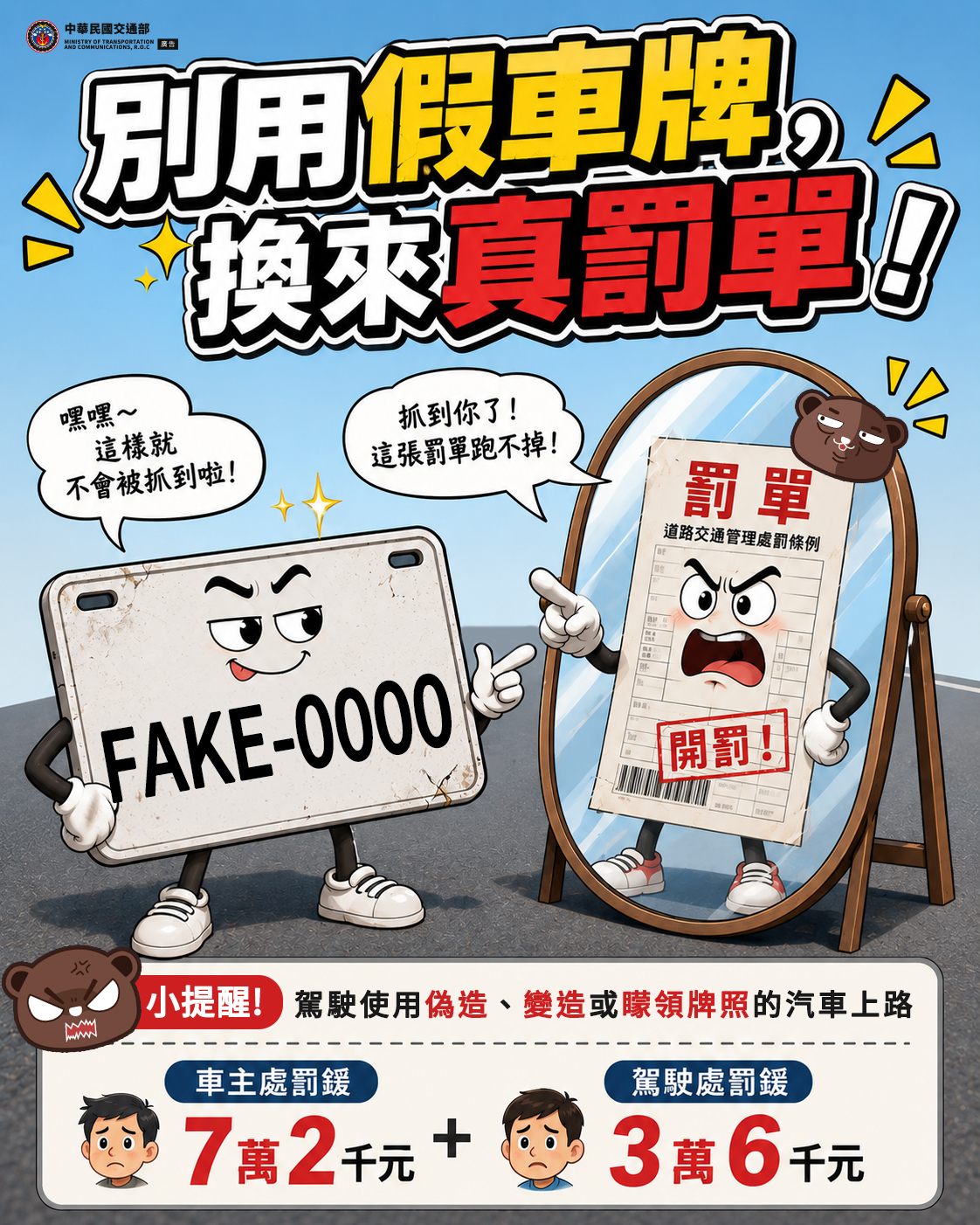 別用假車牌換來真罰單